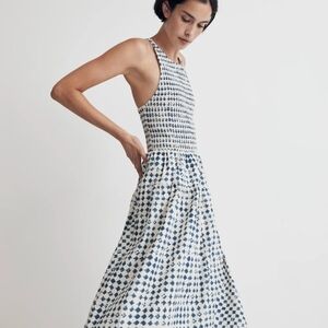 Madewell Blue and White Shibori Maxi Dress